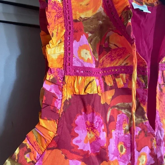 Sundance Blossoms Divine Dress Nectarine Color Way Size Medium - Picture 3 of 6